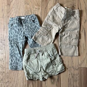 Baby Girls 6-12 Months Set of 3: 2 Jeans and 1 Pair of Shorts
